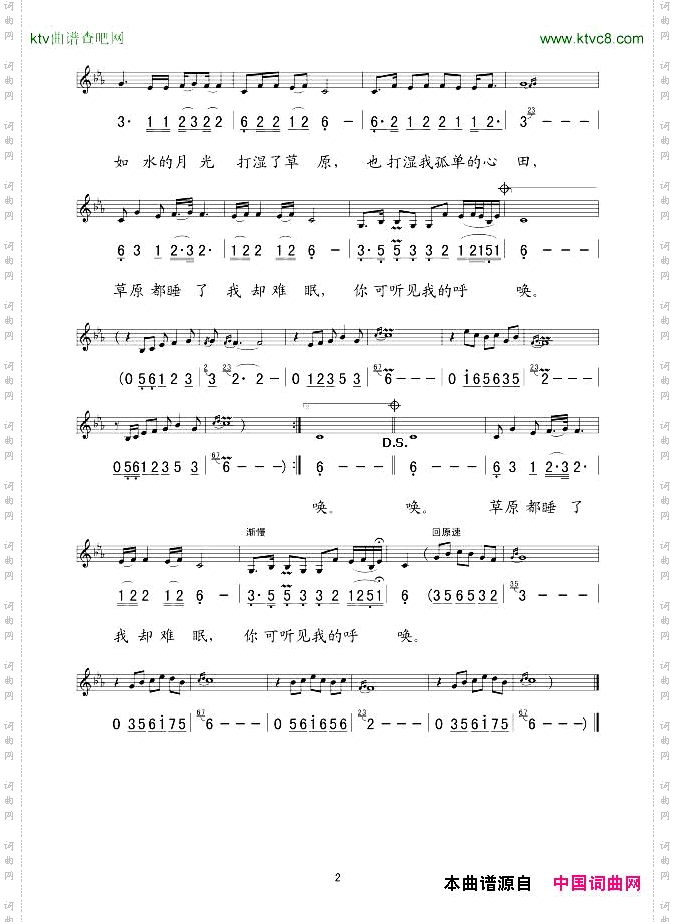 月光打湿了草原