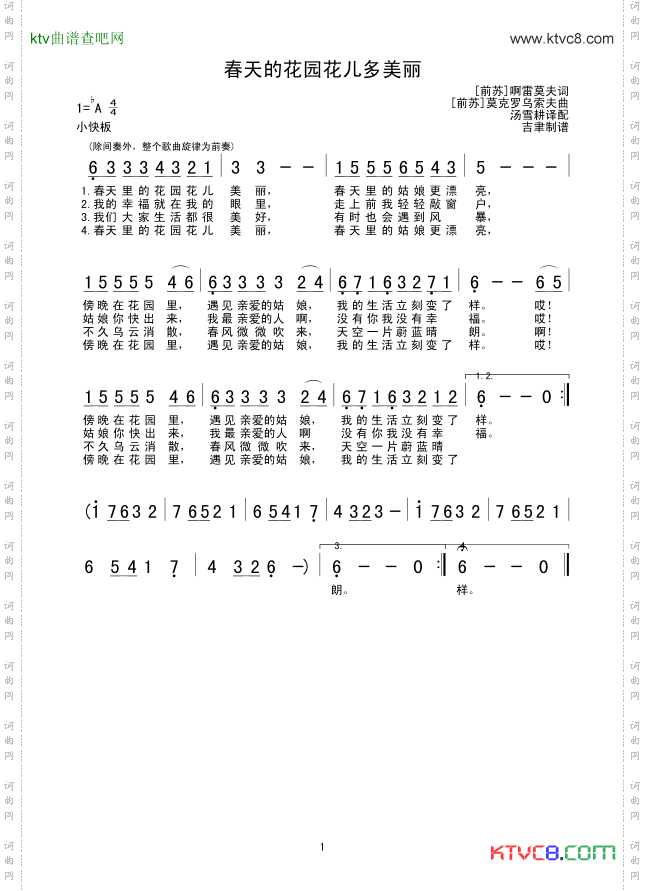春天的花园花儿多美丽