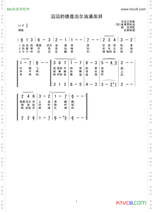 滔滔的德聂泊尔汹涌澎湃