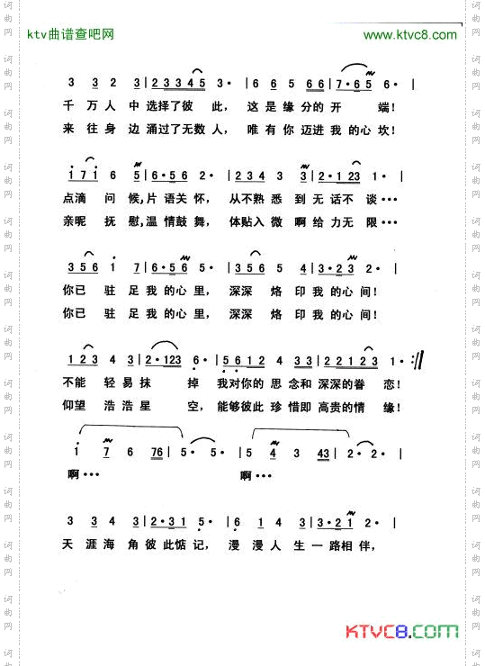 你驻足在我心里