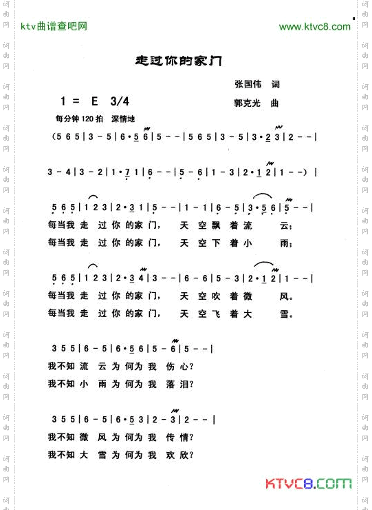 走过你的家门