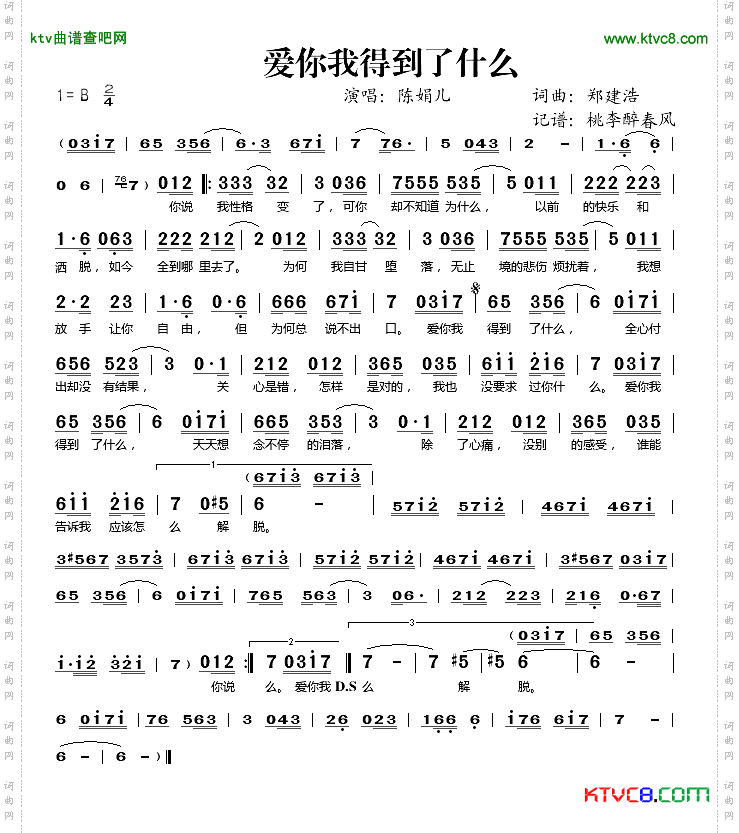 爱你我得到了什么——陈娟儿