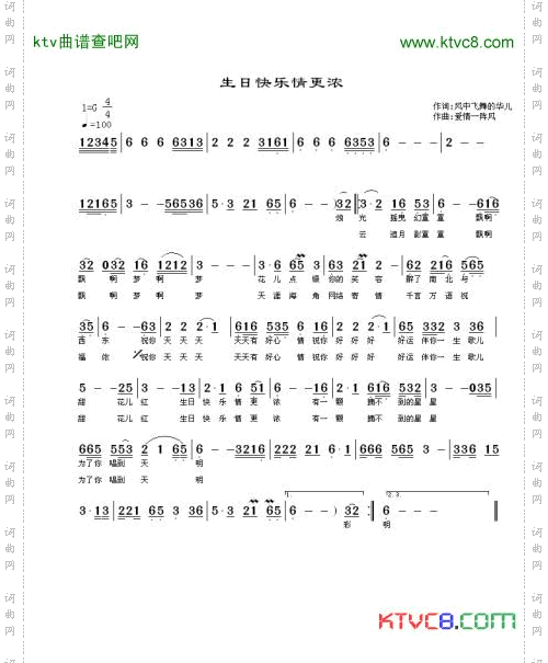 生日快乐情更浓