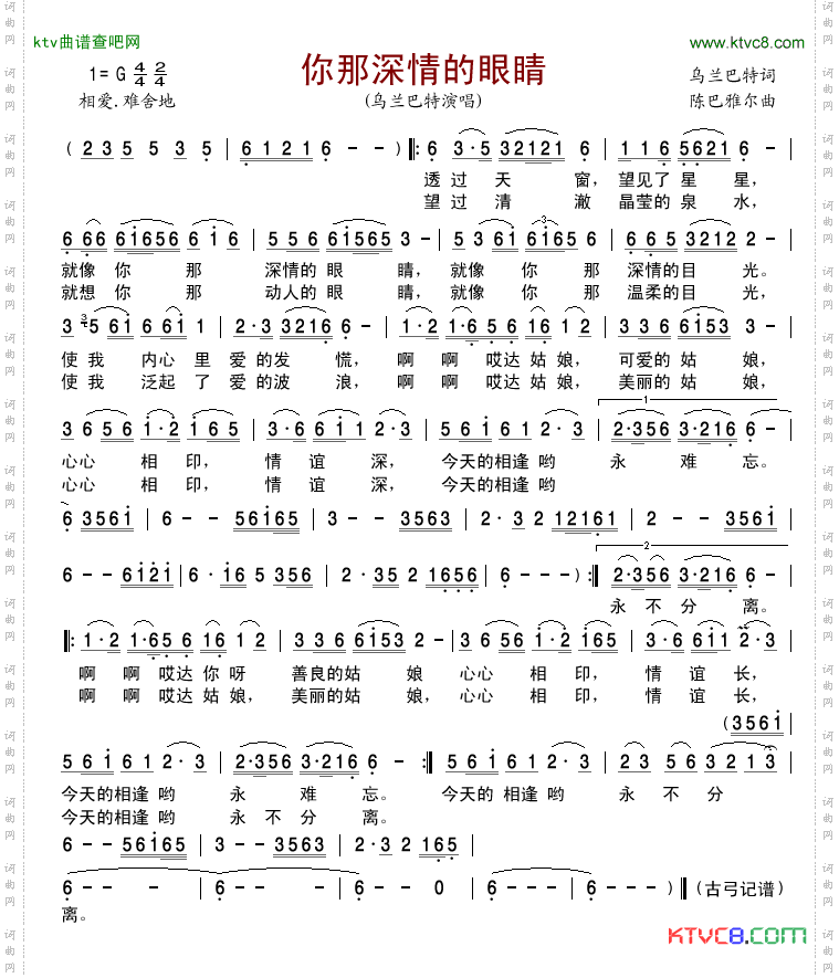 你那深情的眼睛