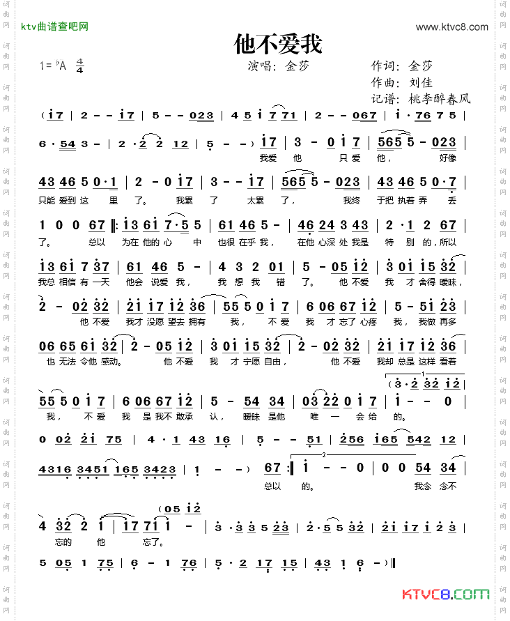 他不爱我