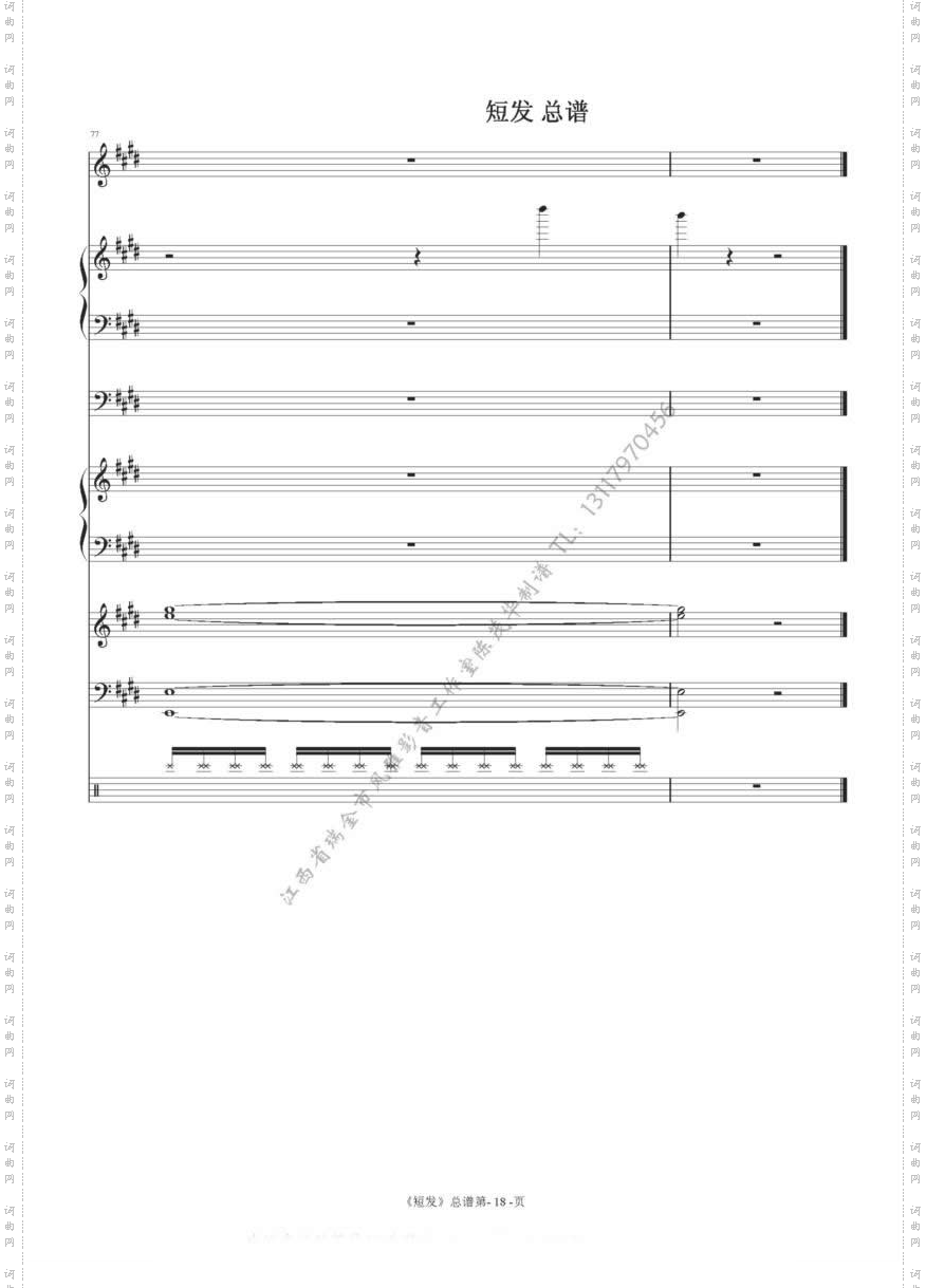 短发总谱18