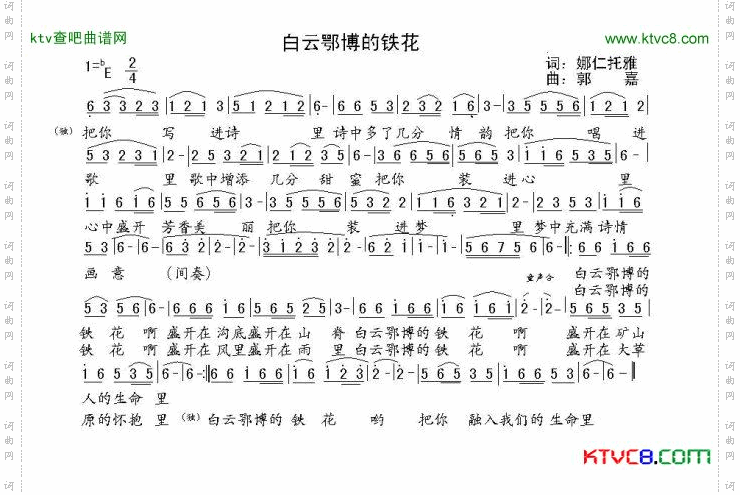白云鄂博的铁花