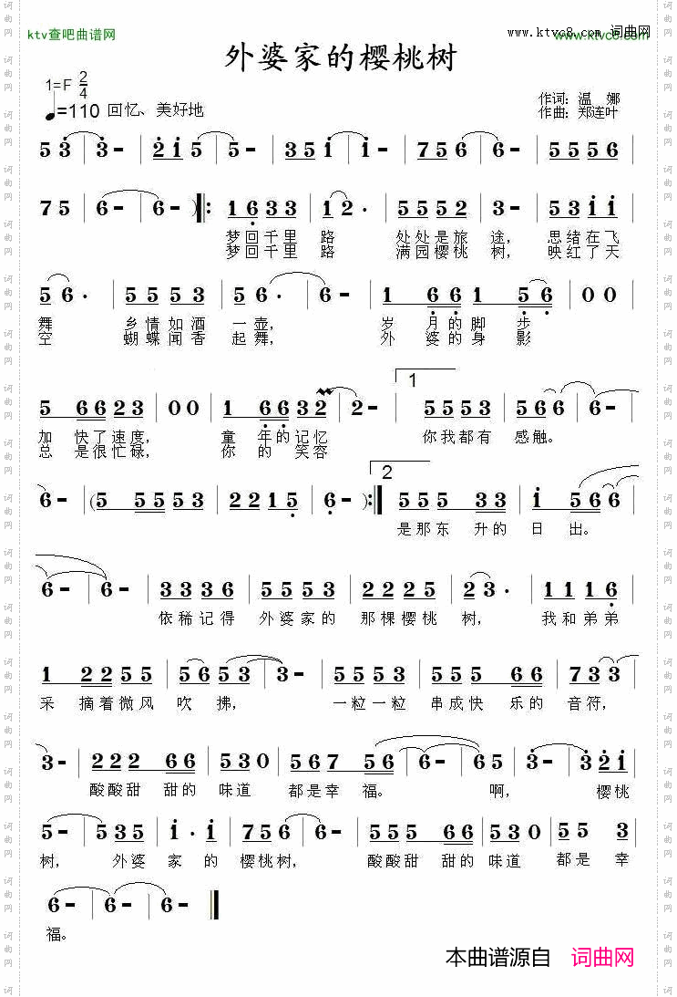 外婆家的樱桃树