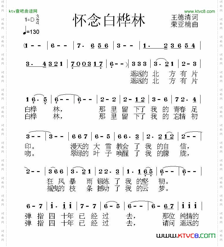 怀念白桦林