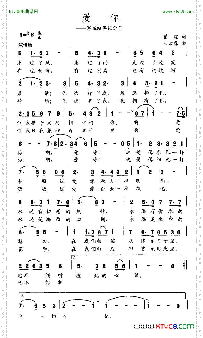 爱你写在结婚纪念日