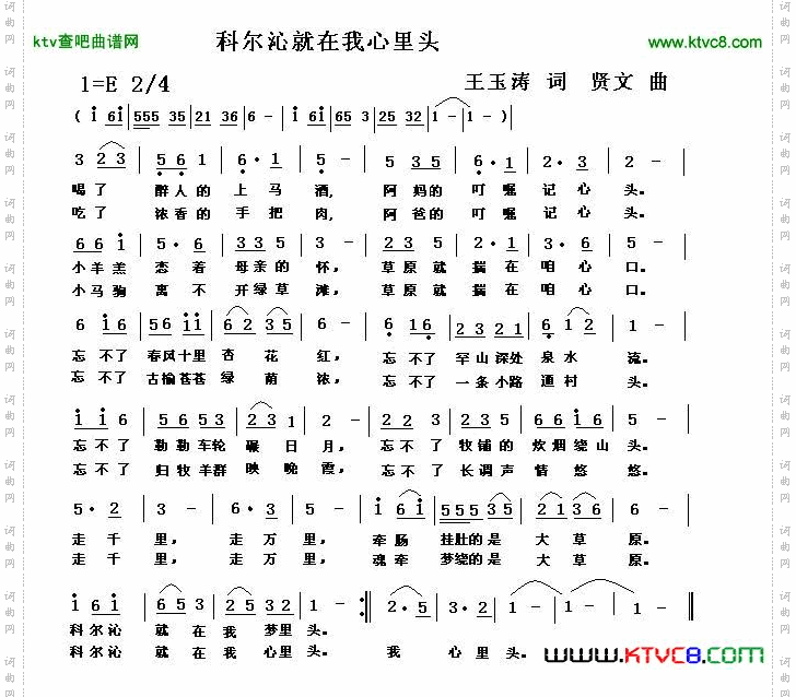 科尔沁就在我心里
