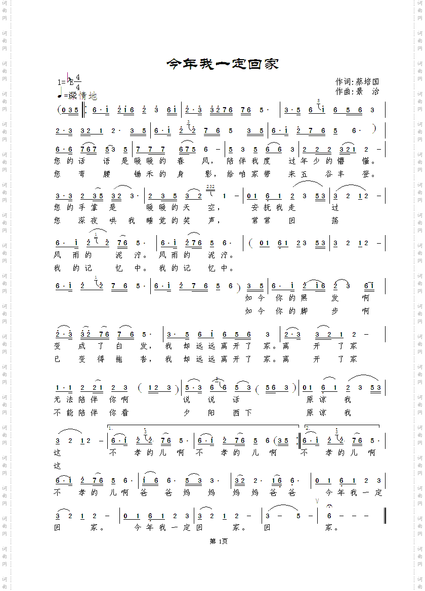 今年我一定回家