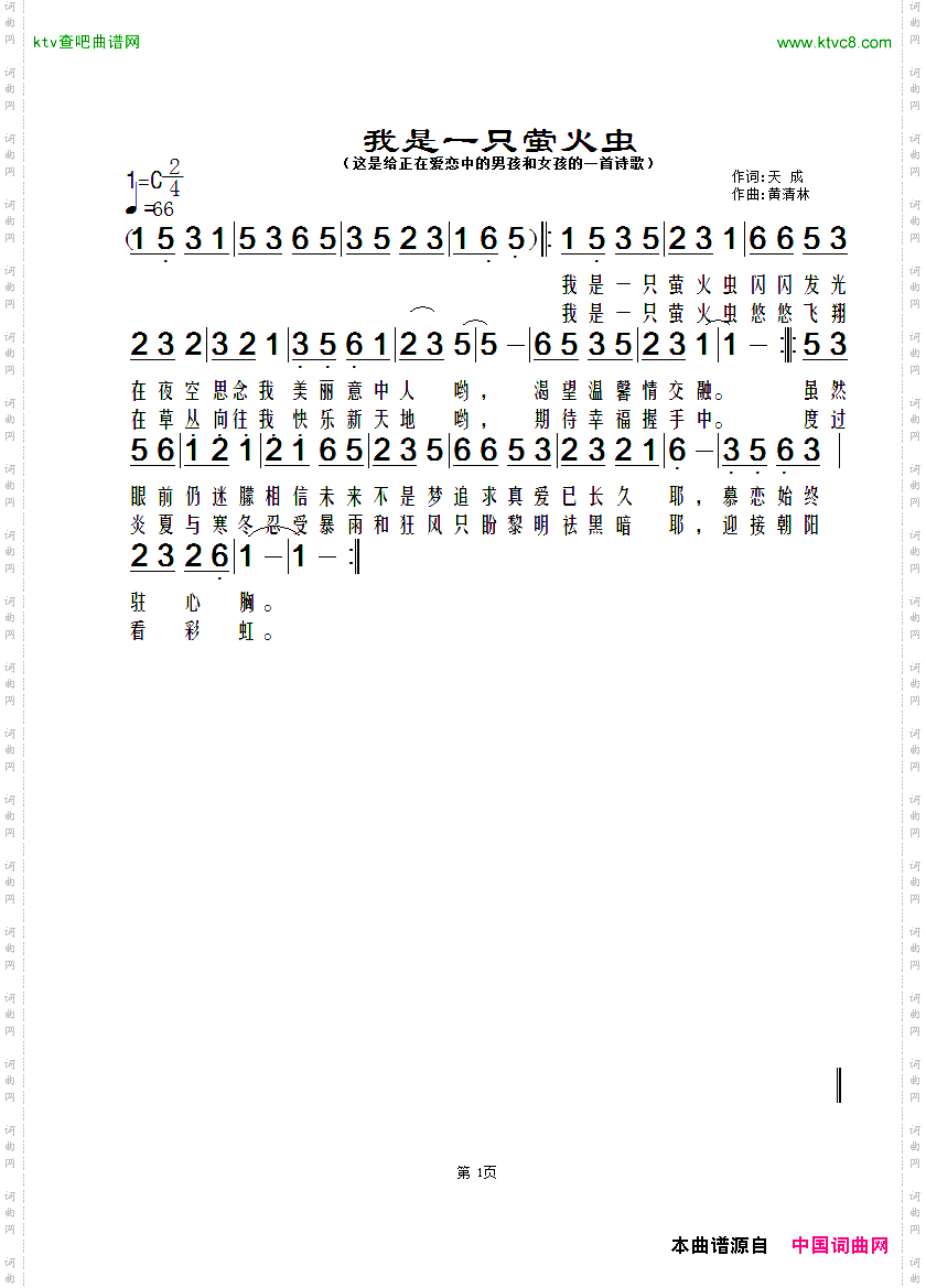 我是一只萤火虫