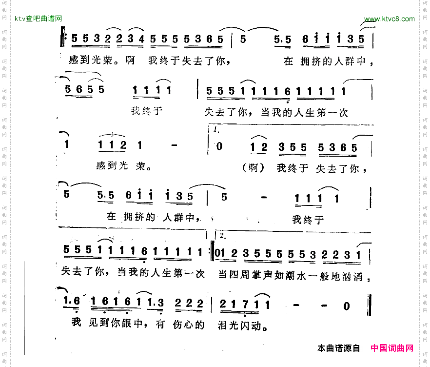 我终于失去了你