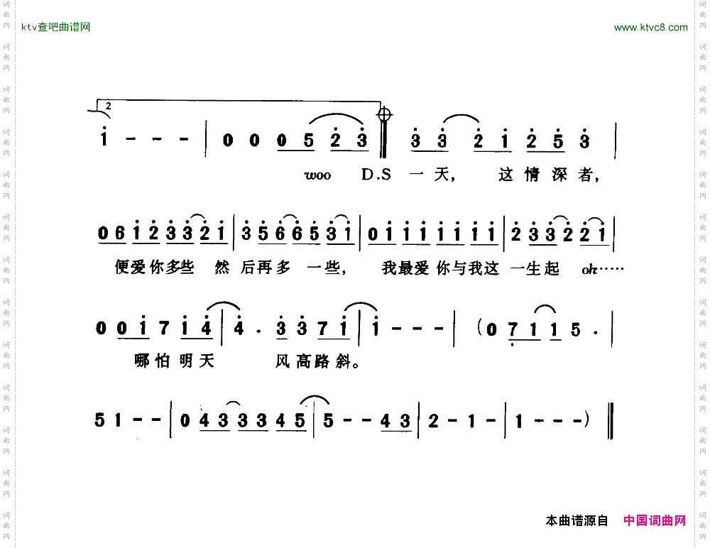 每天爱你多一些