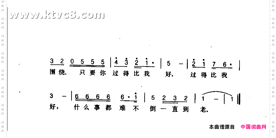 只要你过得比我好