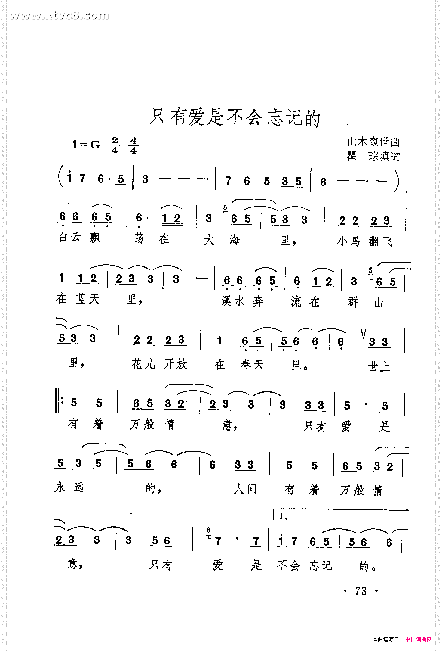 只有爱是不会忘记的