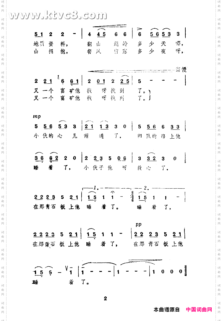 勘探队的小伙睡着了