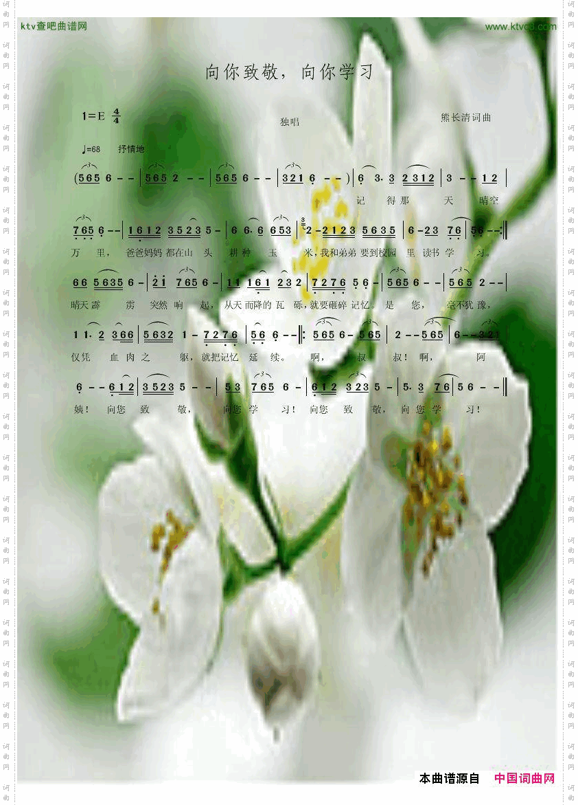 向您致敬,向您学习