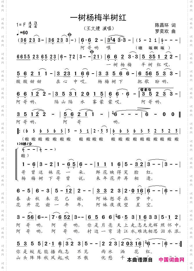 一树杨梅半树红