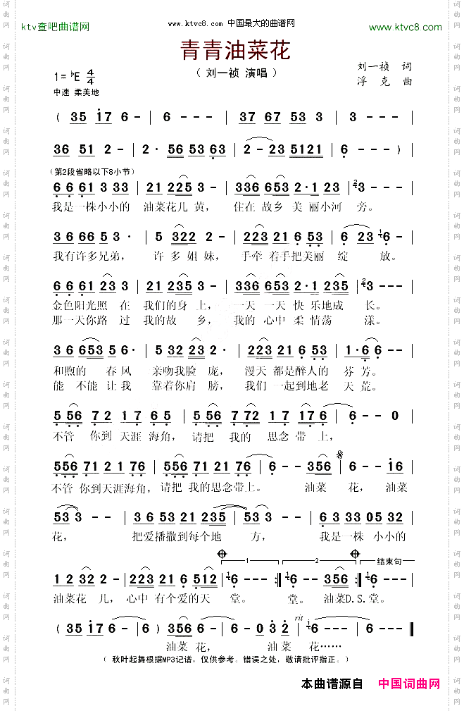 青青油菜花