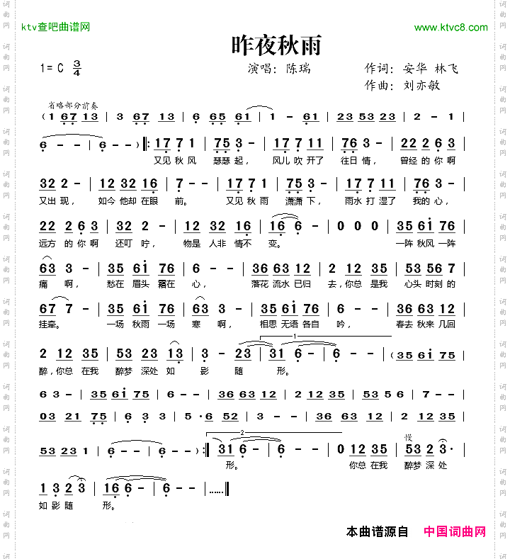 昨夜秋雨