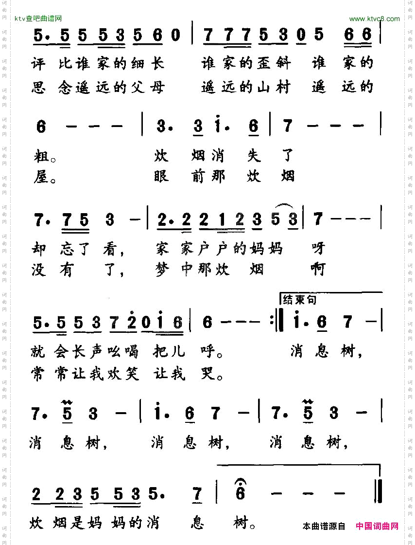 炊烟是妈妈的消息树