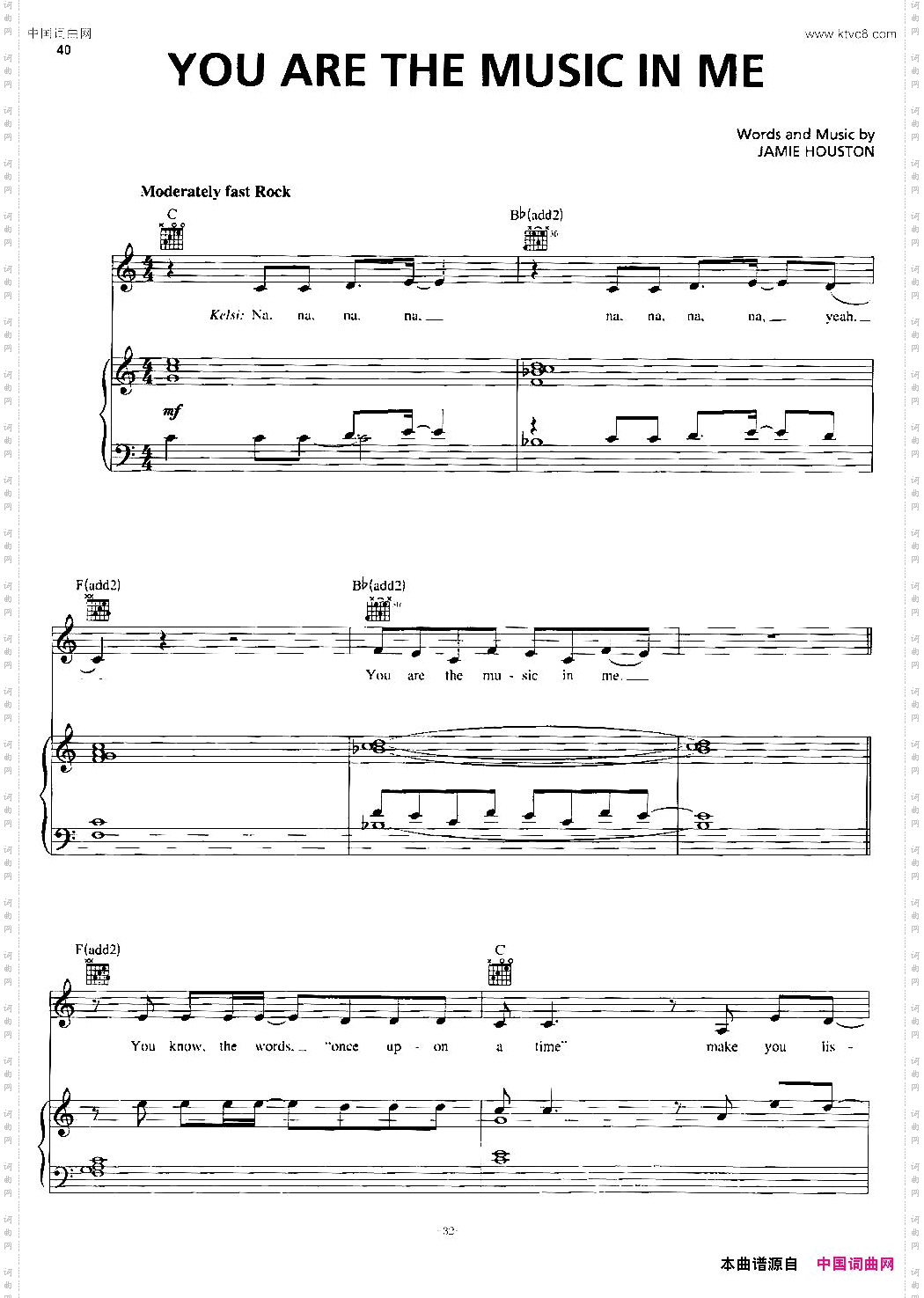 YouAretheMusicinMe_[美] Sharpay Version正谱