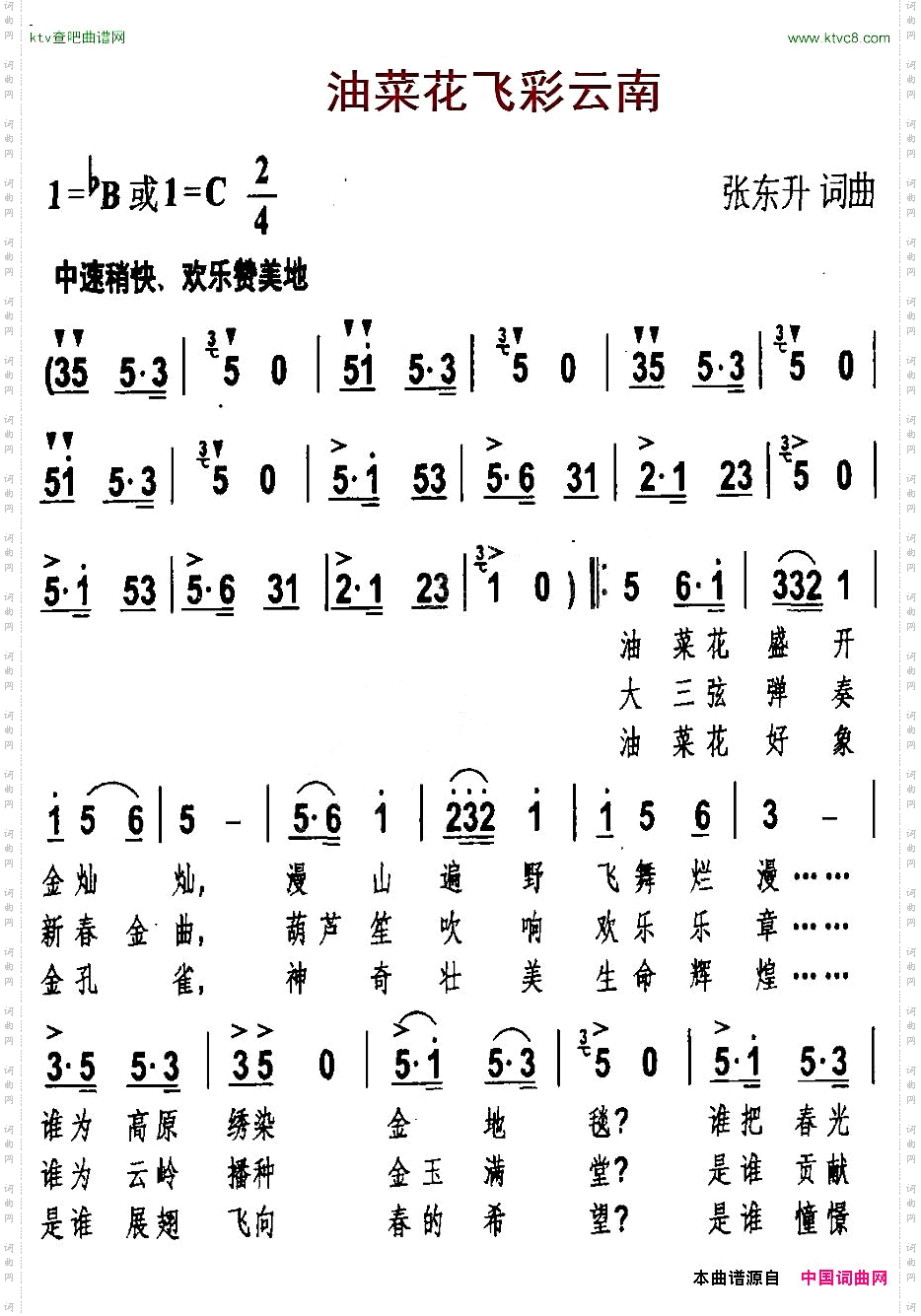 油菜花飞彩云南