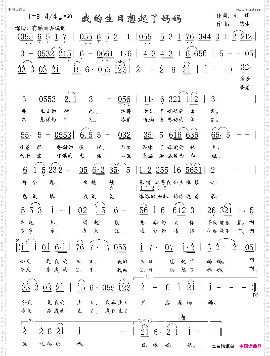 我的生日想起了妈妈