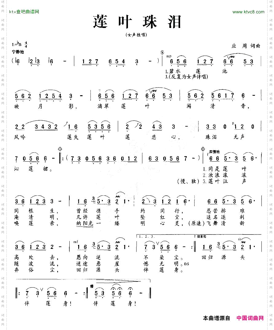 莲叶珠泪