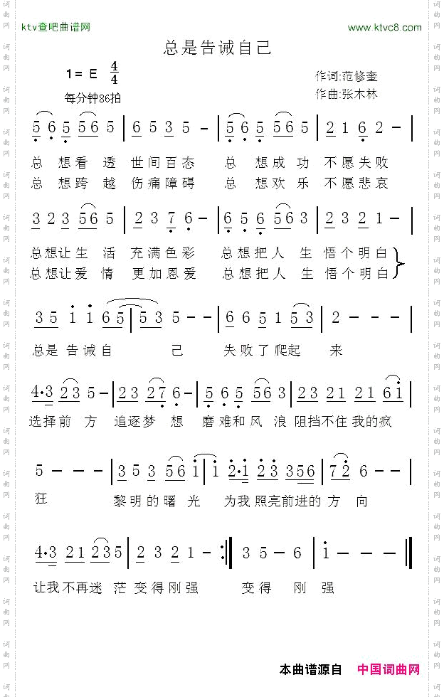 总是告诫自己