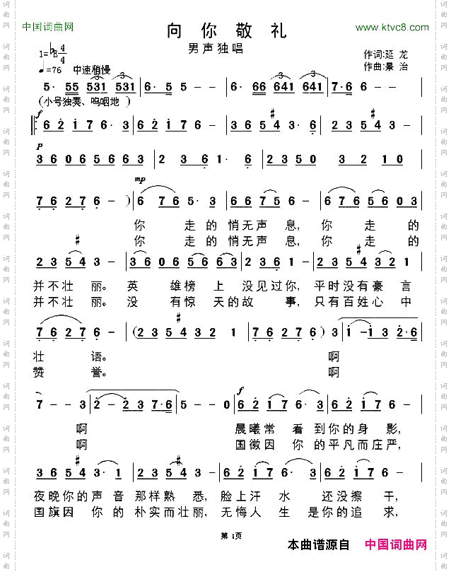向你敬礼