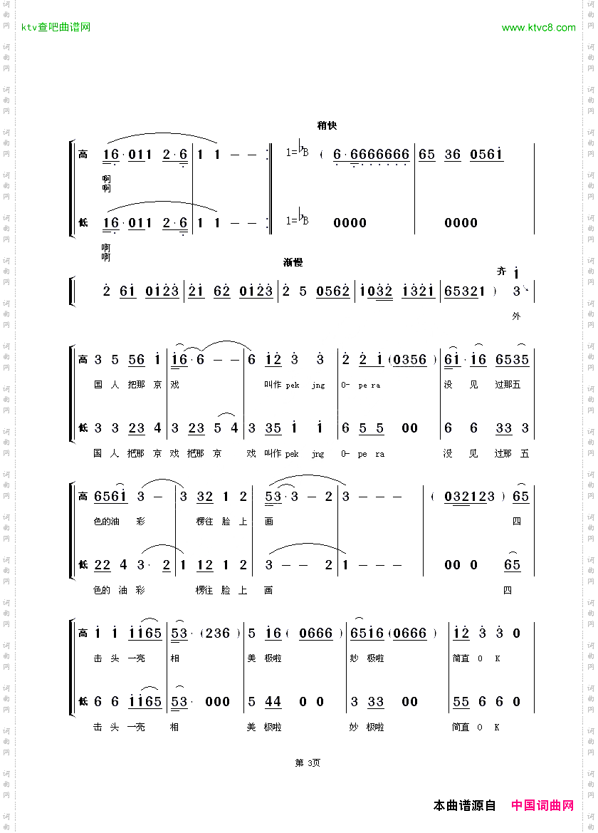 唱脸谱少儿合唱