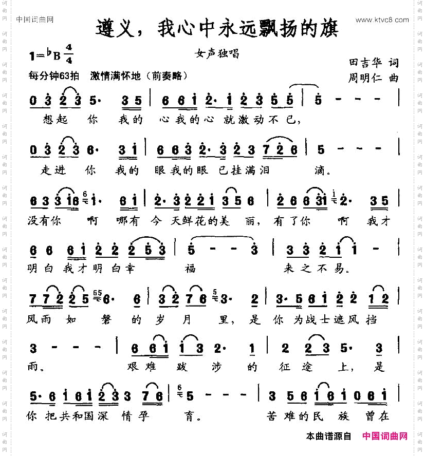 遵义，我心中永远飘扬的旗