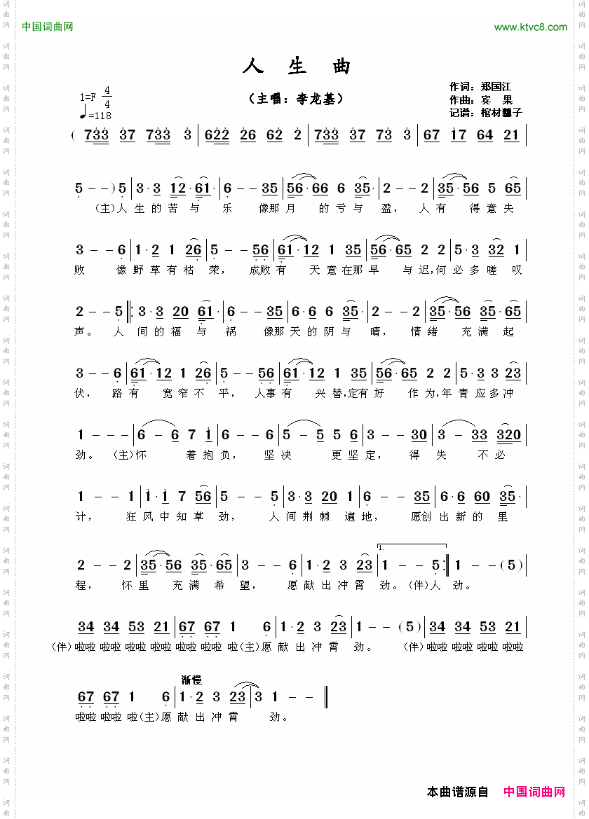 人生曲