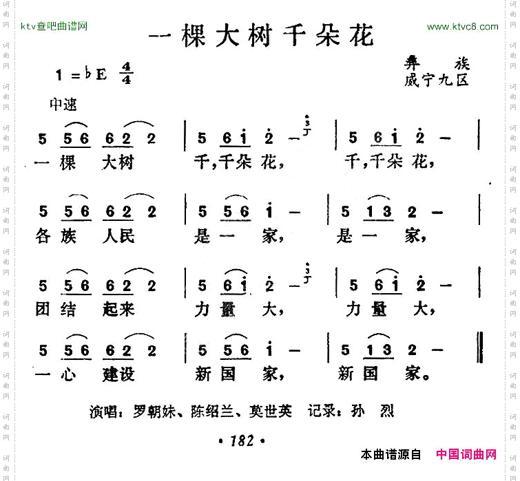 一棵大树千朵花
