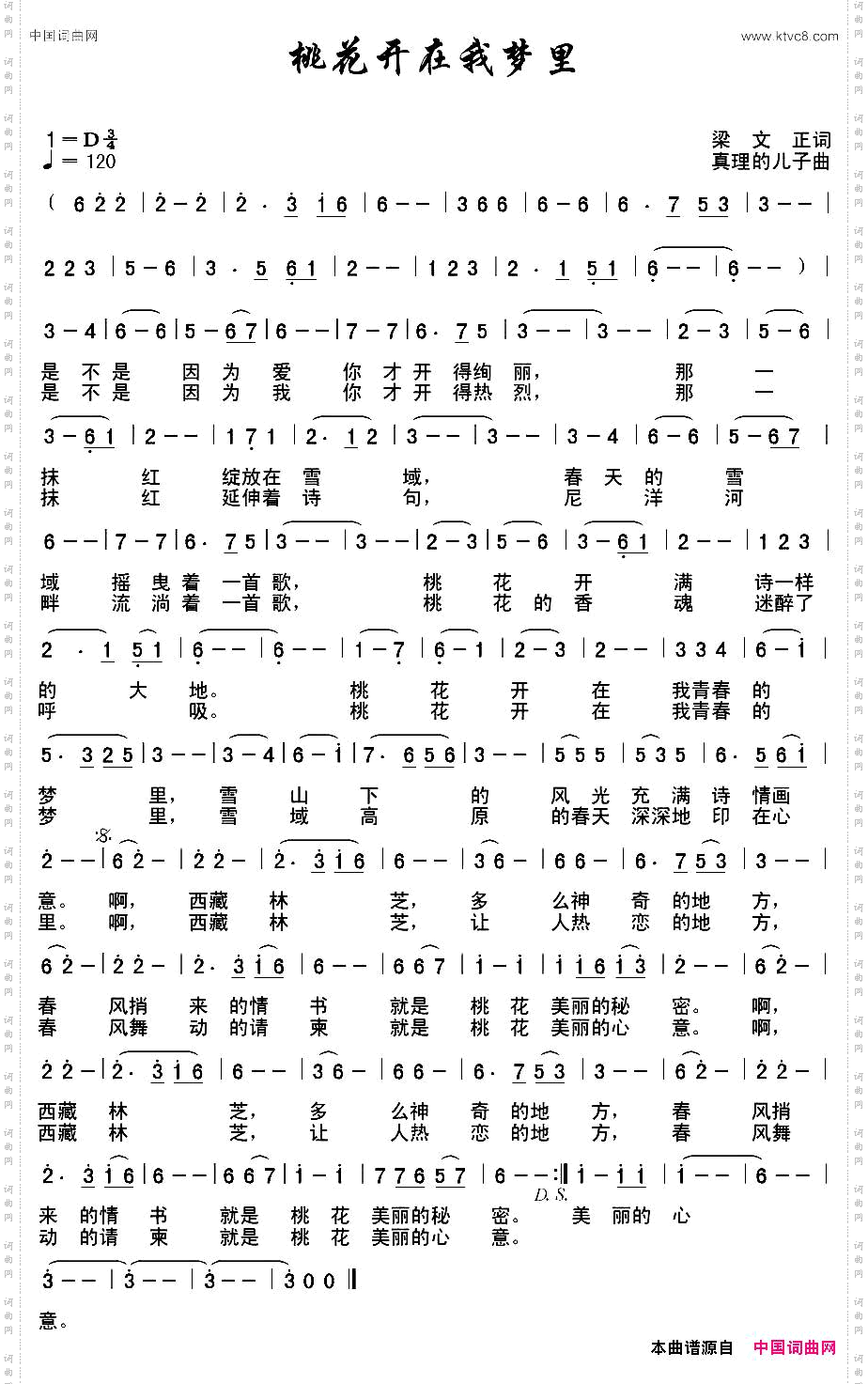 桃花开在我梦里梁文正词真理的儿子曲_桃花开在我梦里梁文正词 真理的儿子曲