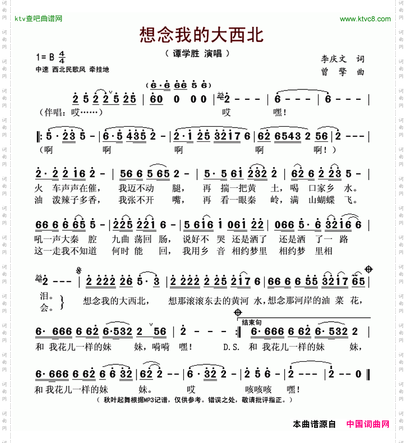 想念我的大西北