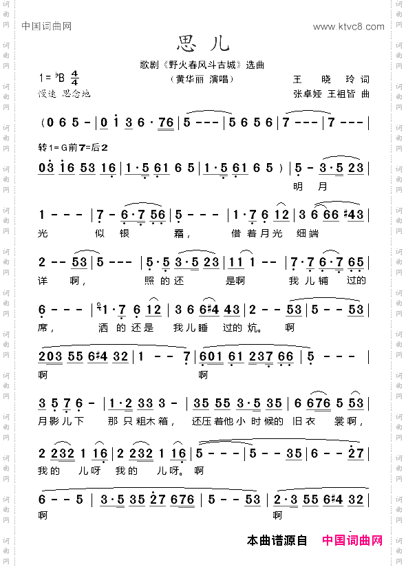 思儿歌剧《野火春风斗古城》选曲