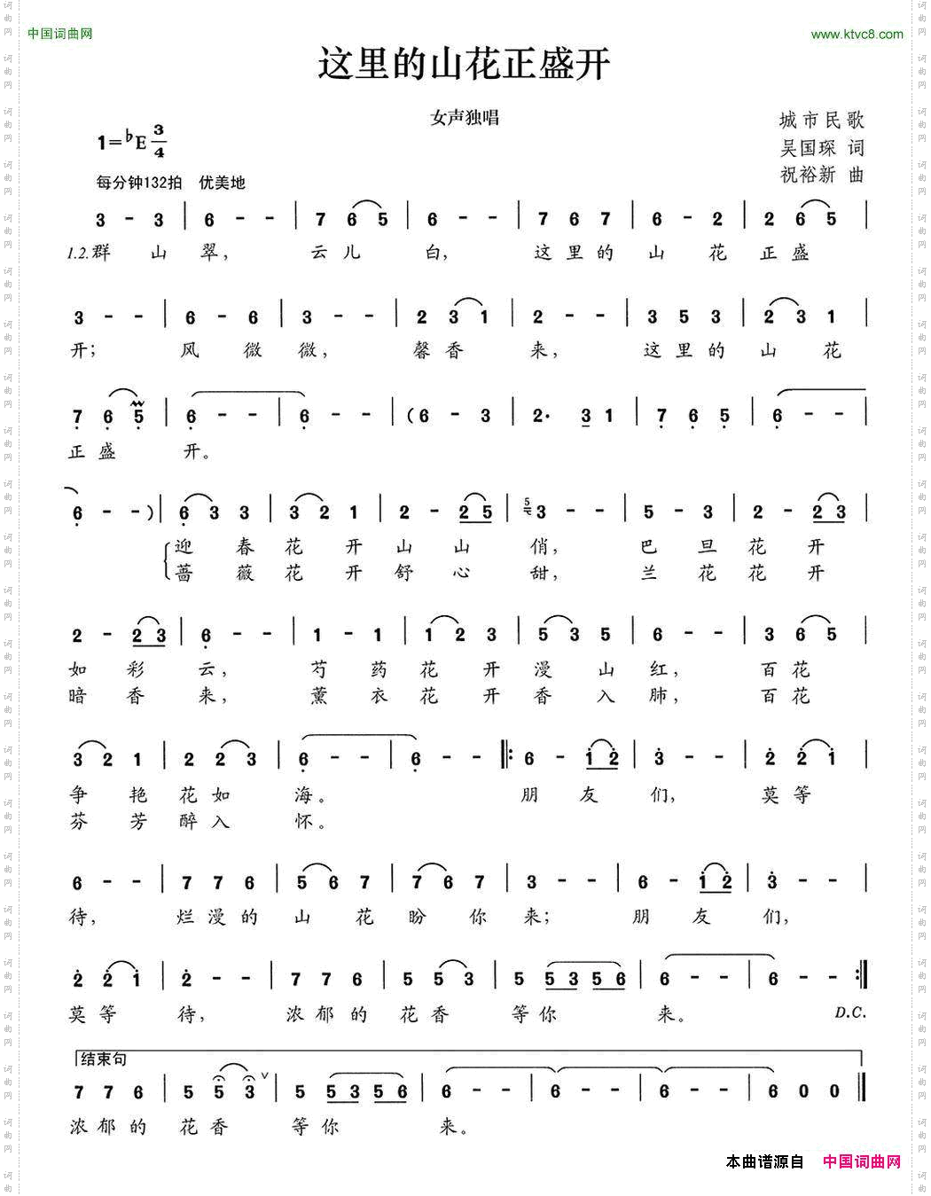 这里的山花正盛开