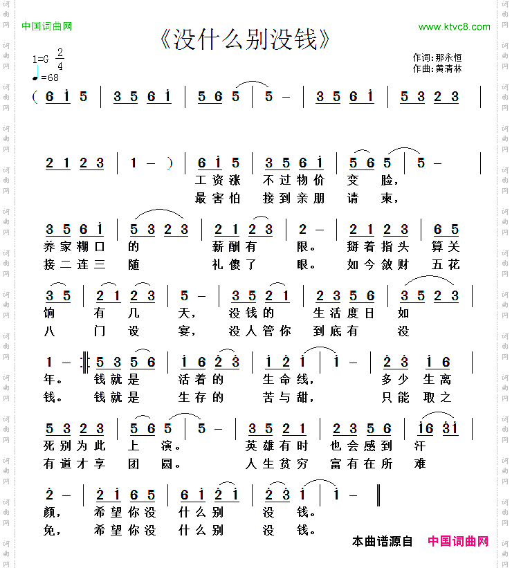 没什么别没钱