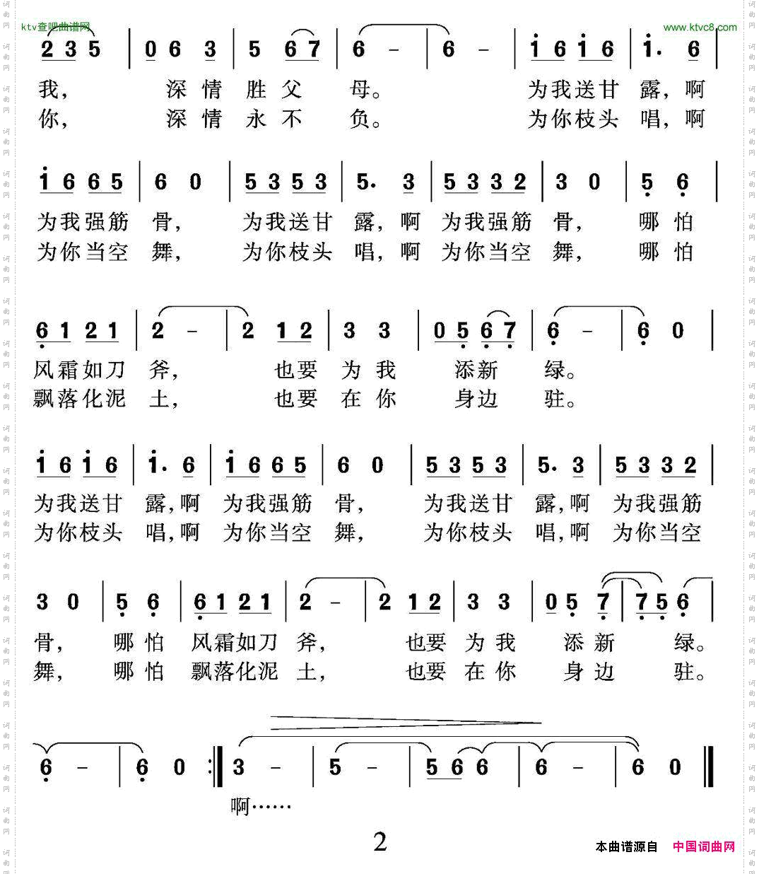 我是一片叶你是一棵树