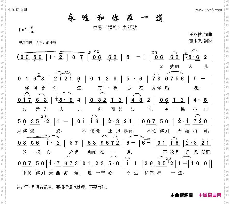 永远和你在一道电影《婚礼》主题歌
