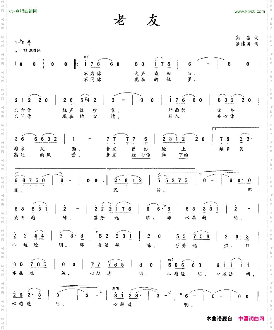 老友高昌词张建国曲