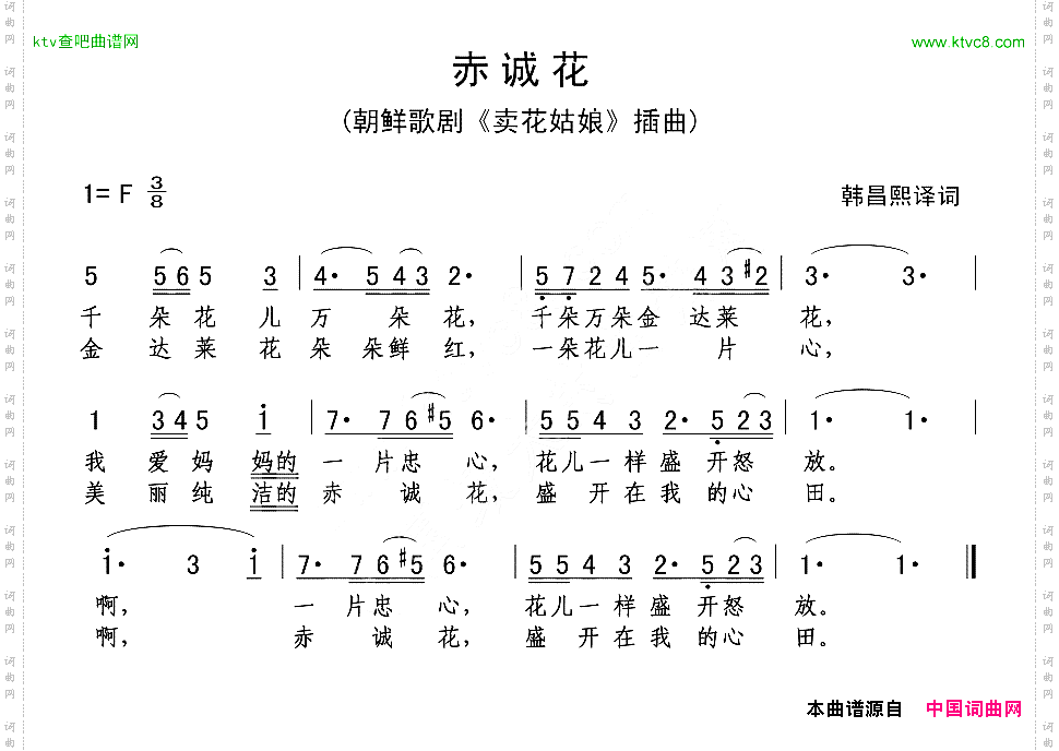[朝鲜]赤诚花
