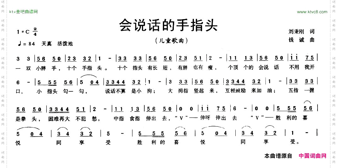 会说话的手指头刘秉刚词钱诚曲