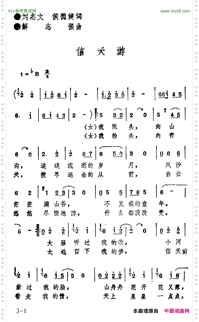 信天游刘志文侯德健词解志强曲