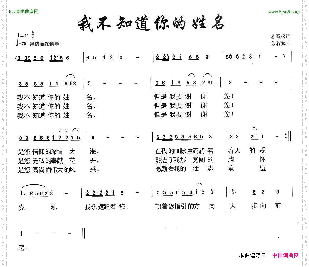我不知道你的姓名