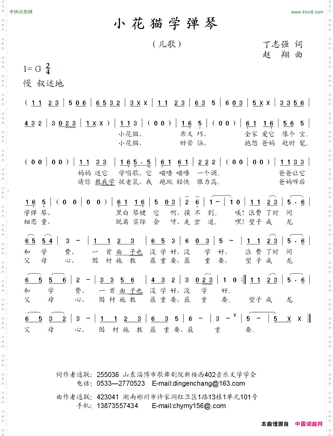 小花猫学弹琴